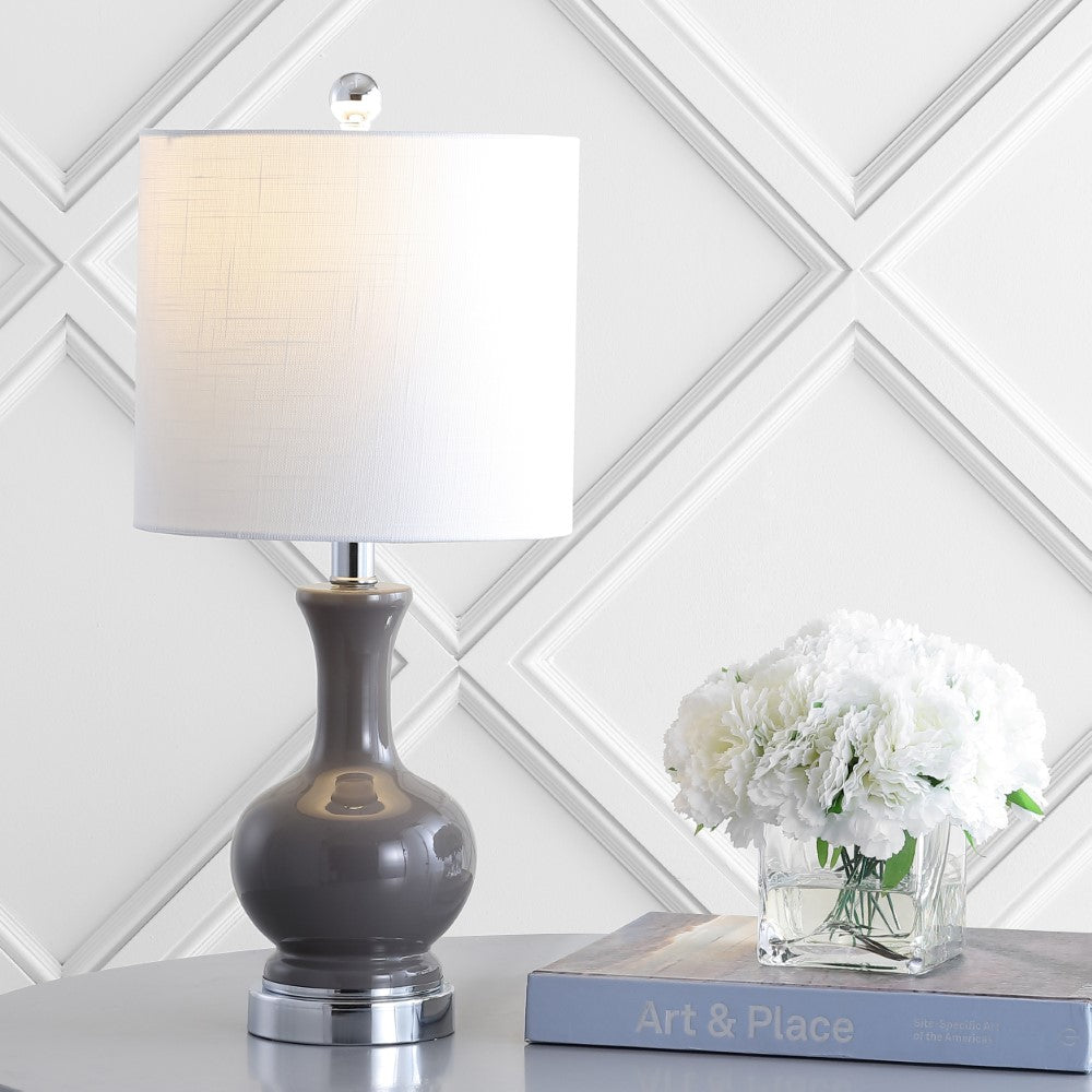 Foxglove 22" Glass/Metal LED Table Lamp, Set of 2