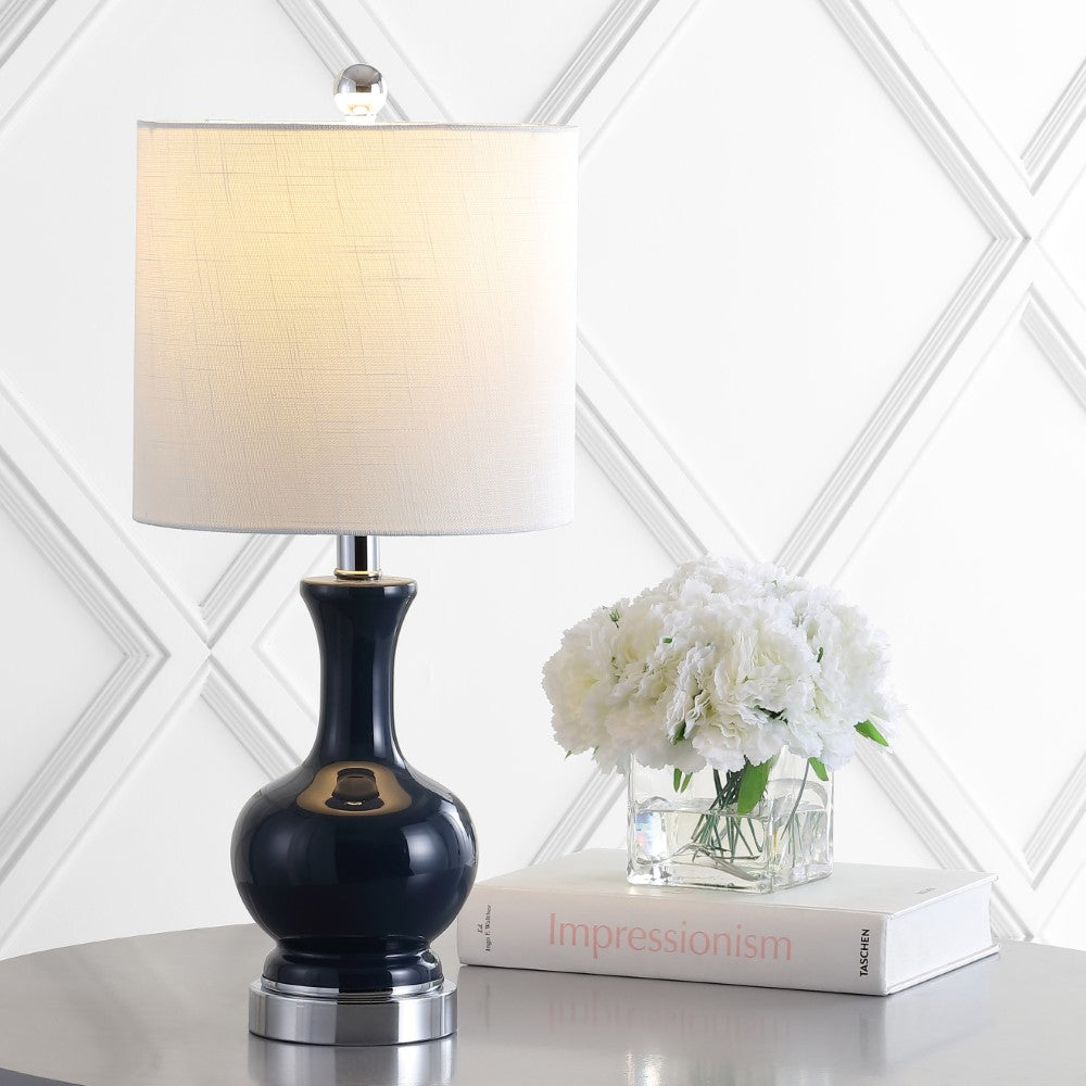 Foxglove 22" Glass/Metal LED Table Lamp, Set of 2
