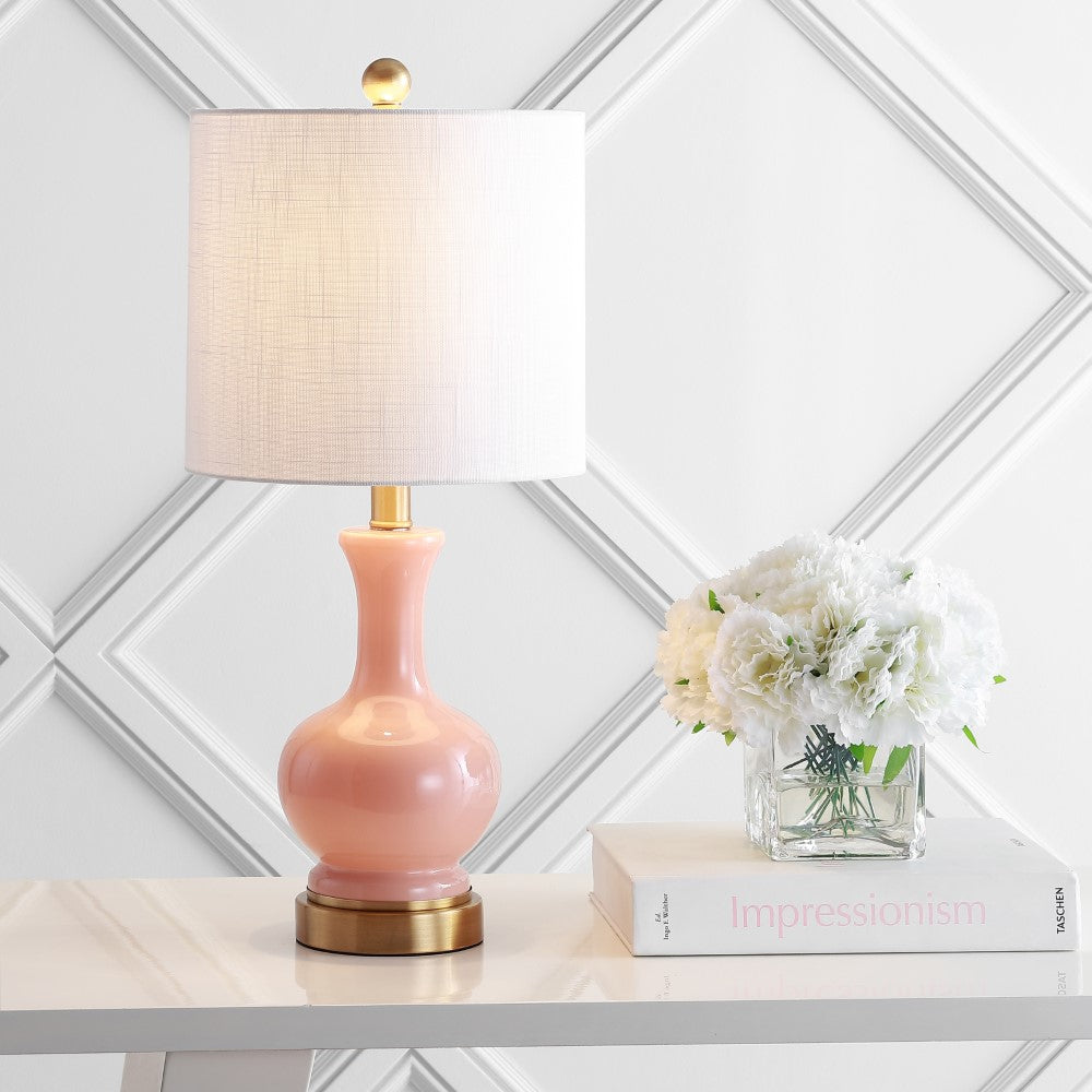 Foxglove 22" Glass/Metal LED Table Lamp, Set of 2