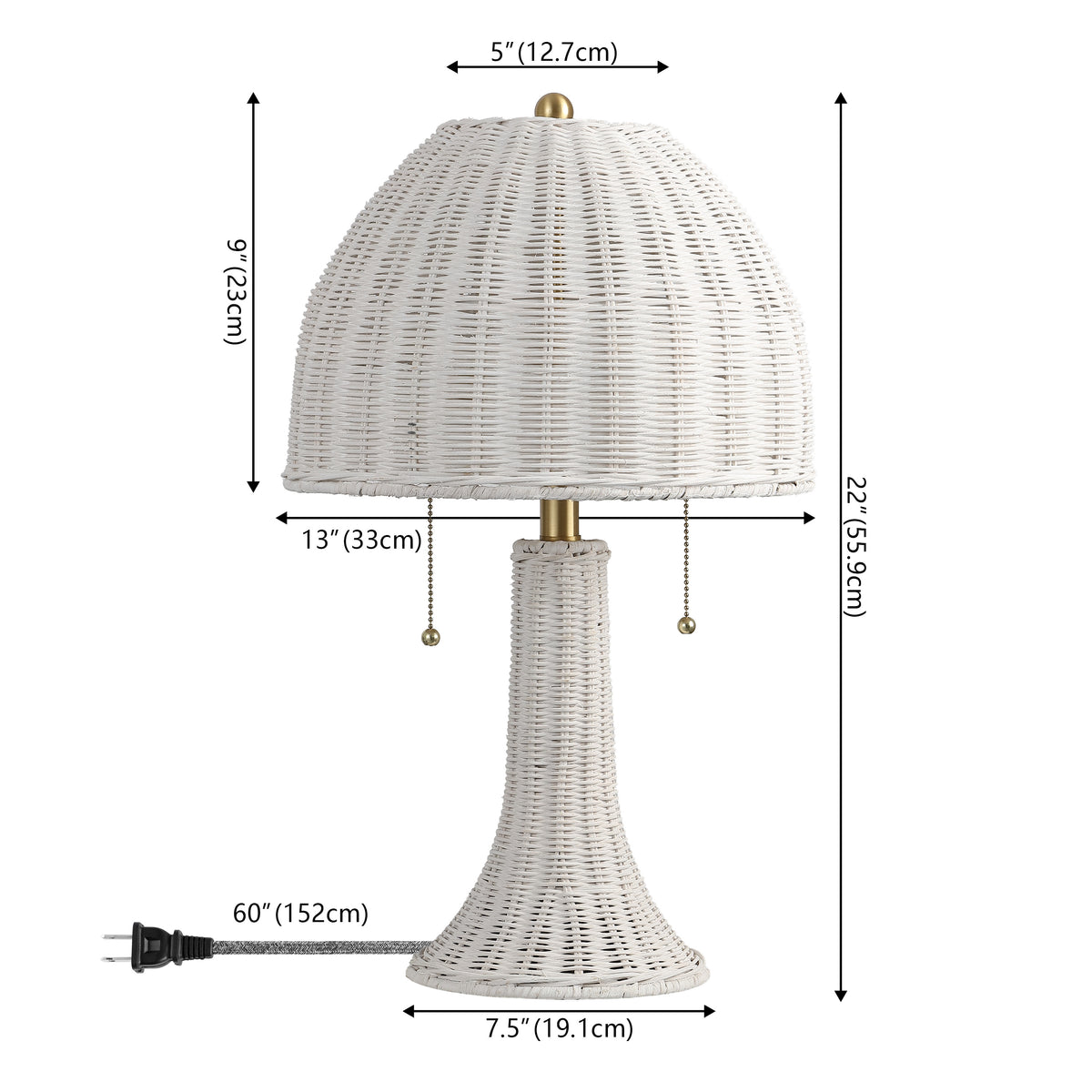 Benny 22" Bohemian Rustic Iron LED Table Lamp