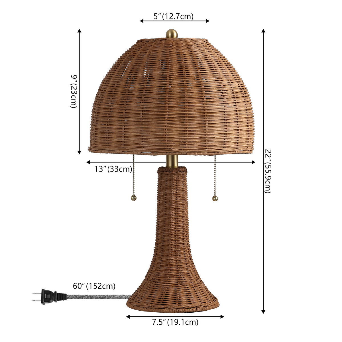 Benny 22" Bohemian Rustic Iron LED Table Lamp