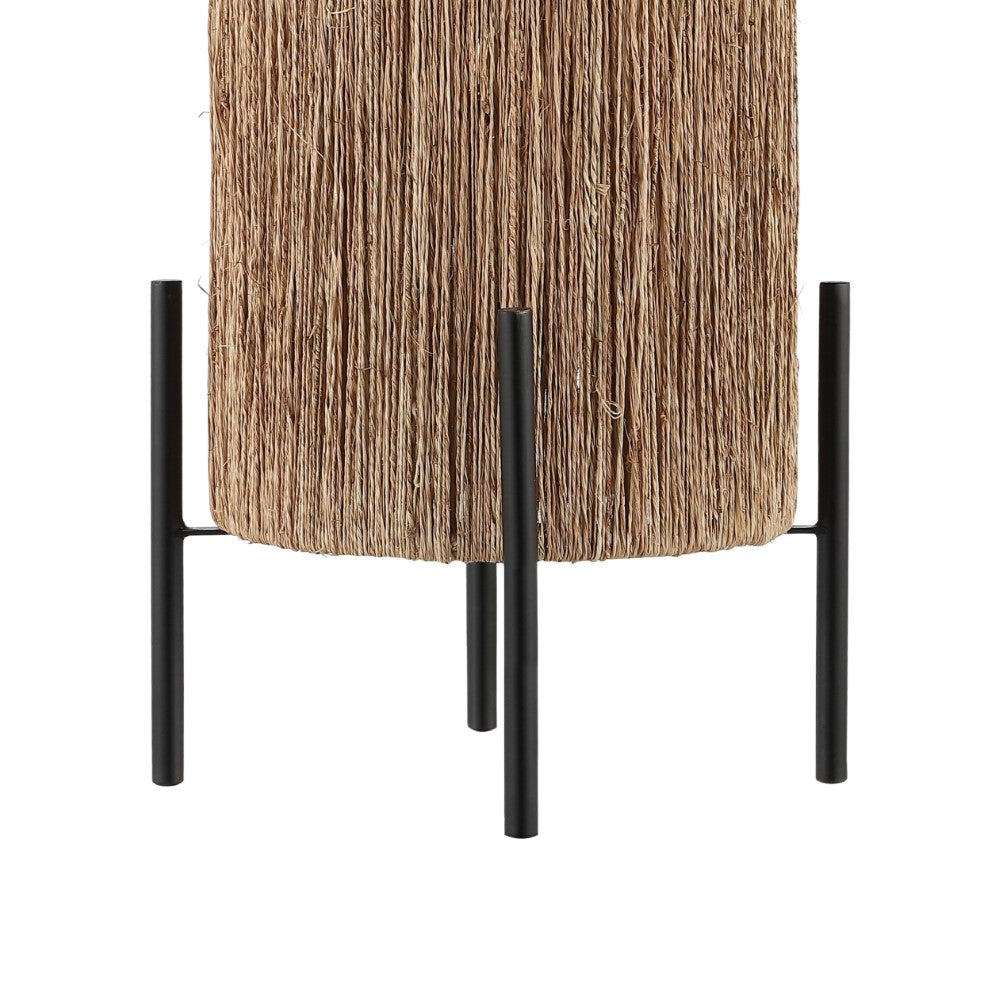 Kai 16.5" Coastal Minimalist Rattan LED Table Lamp