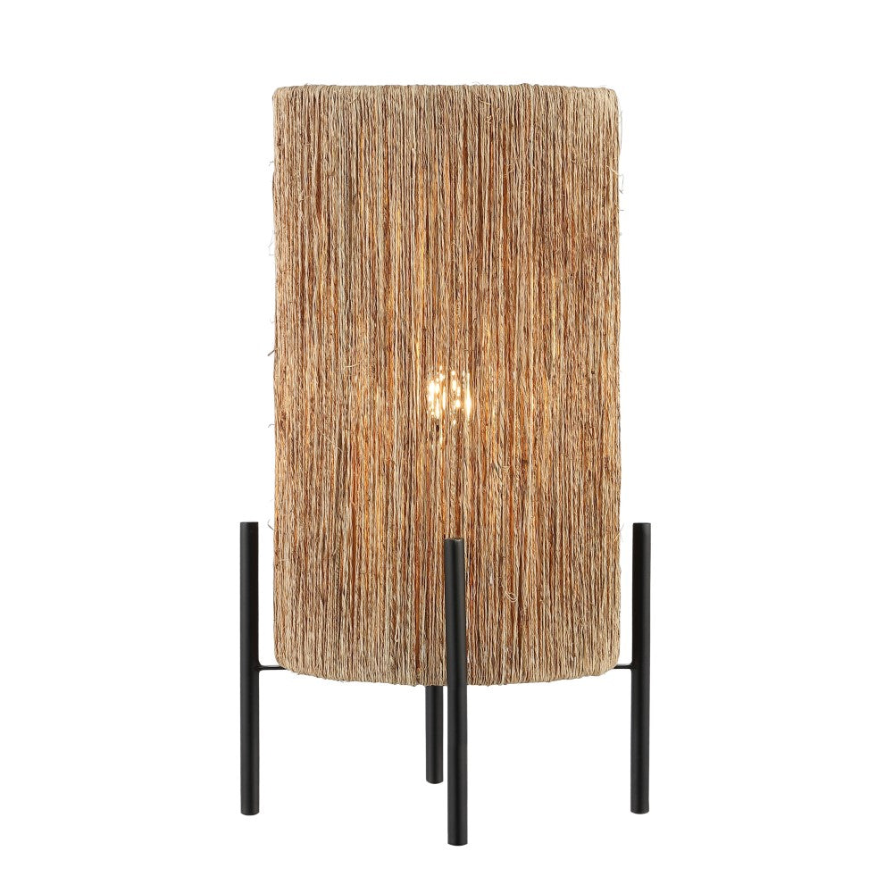 Kai 16.5" Coastal Minimalist Rattan LED Table Lamp