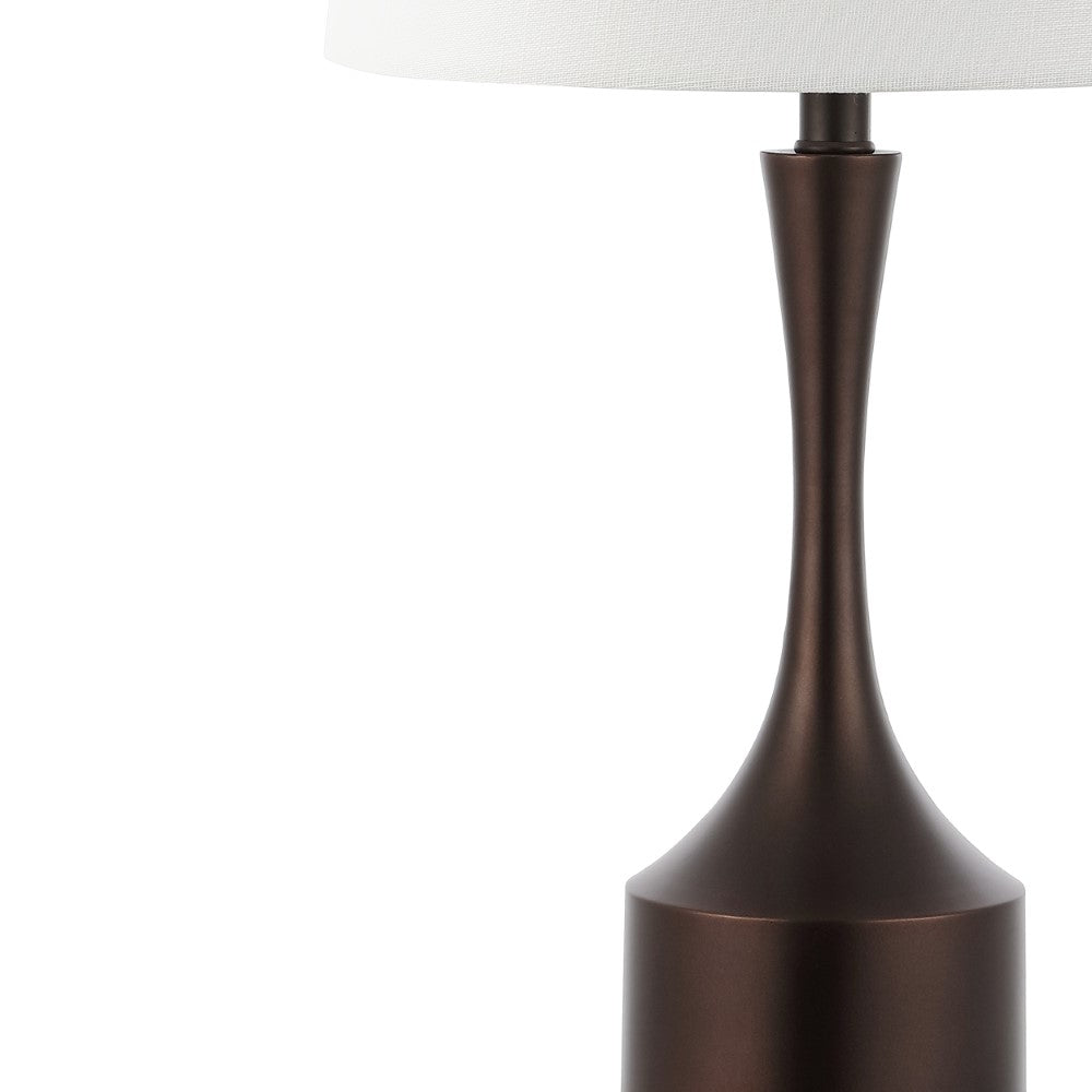 David 26" Classic French Country Iron LED Table Lamp with USB Charging Port Set 2
