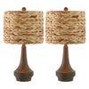 Brown Wood Finish (Set of 2)