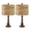 Brown Wood Finish (Set of 2)