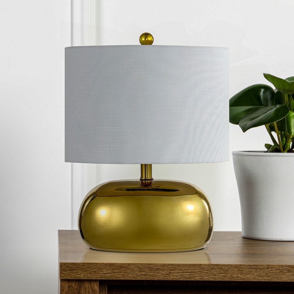 Maxax 20" Mid-Century Glam Ceramic/Iron LED Table Lamp
