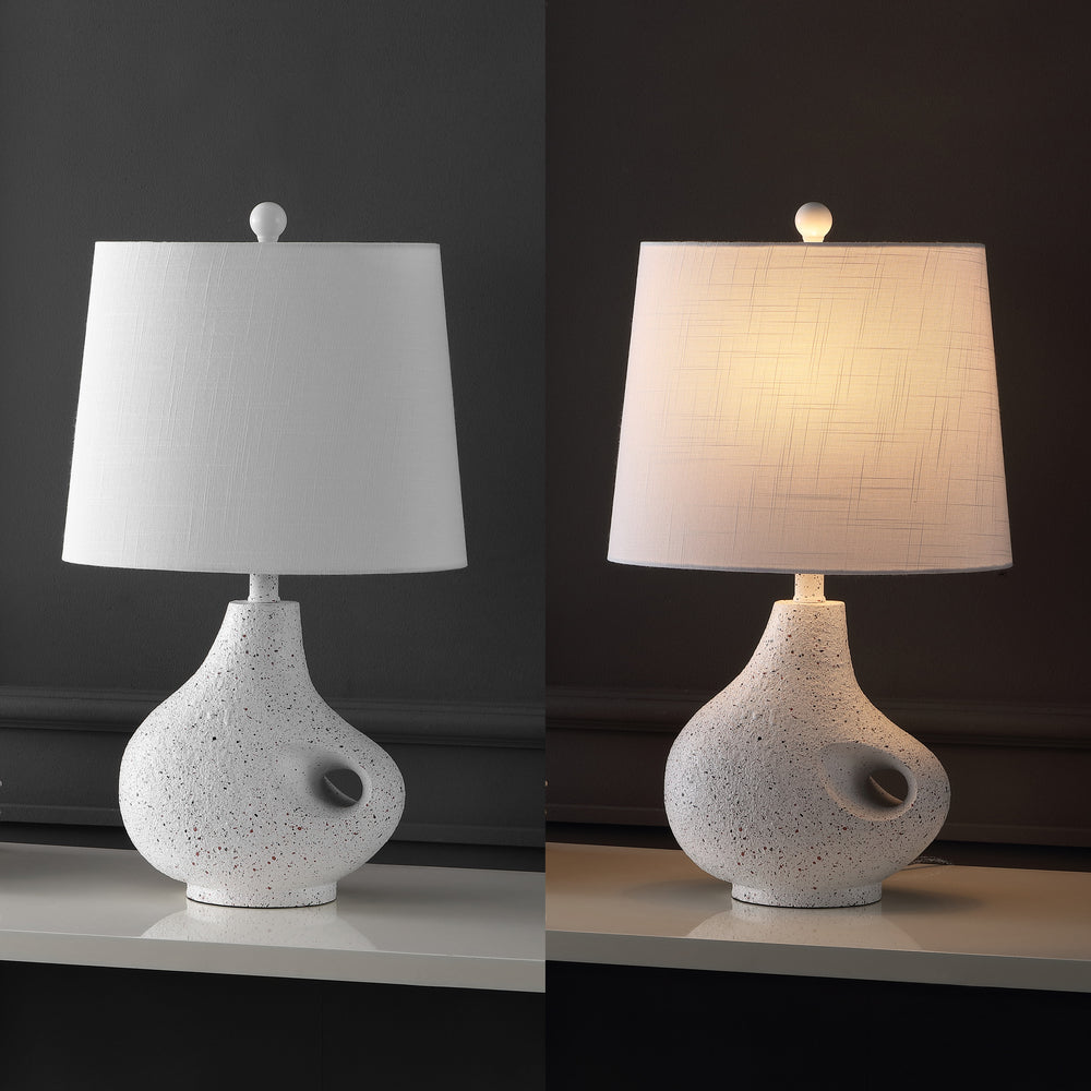 Aspire 24" Minimalist Designer Iron/Resin Oval Shade LED Table Lamp