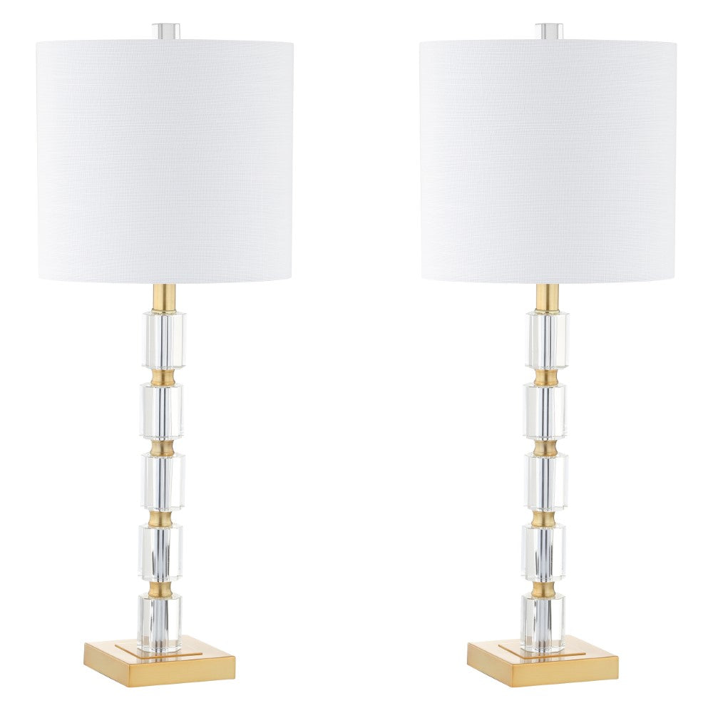Violet 28.5" Crystal LED Table Lamp, Set of 2
