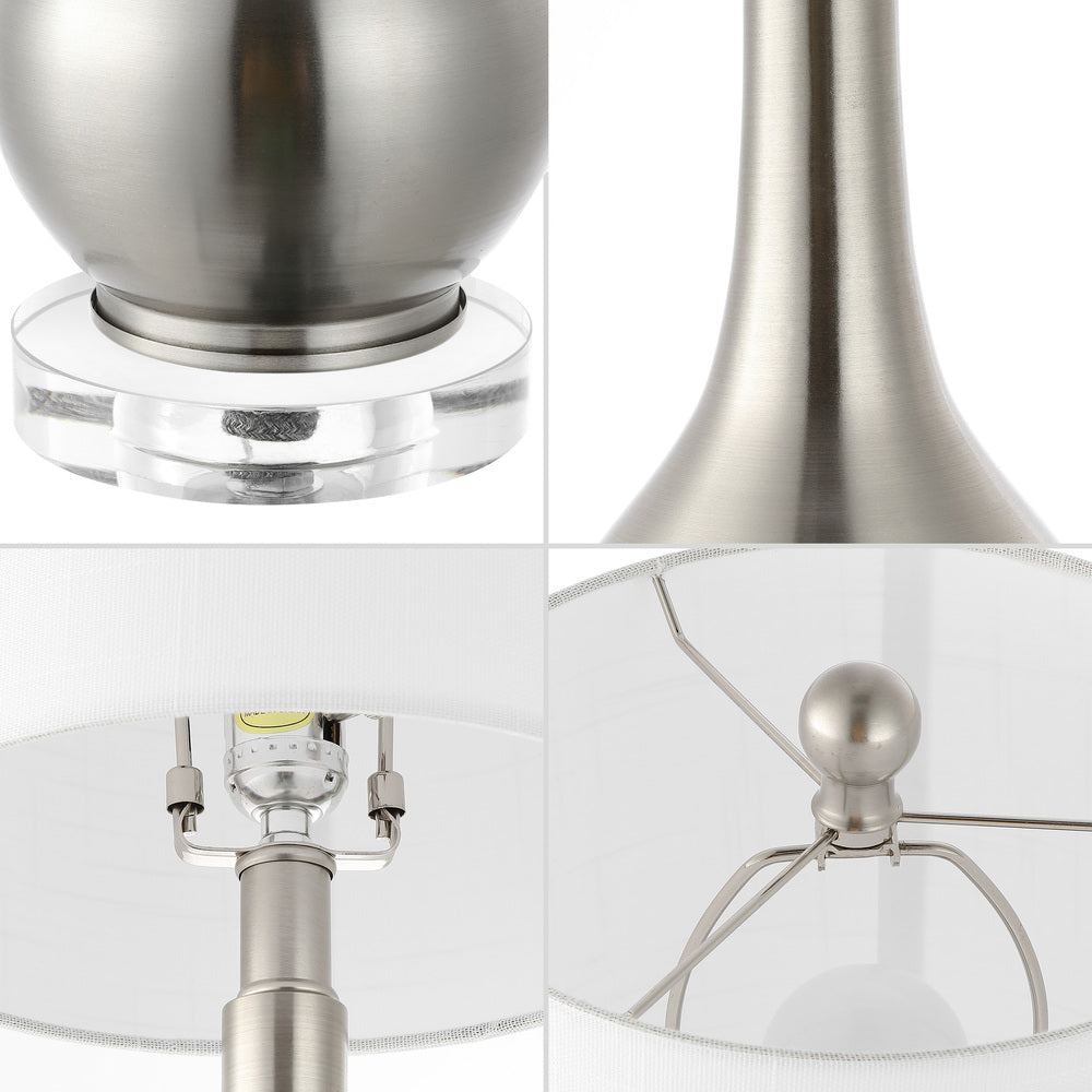 Shelby 25" Metal/Crystal Teardrop LED Table Lamp
