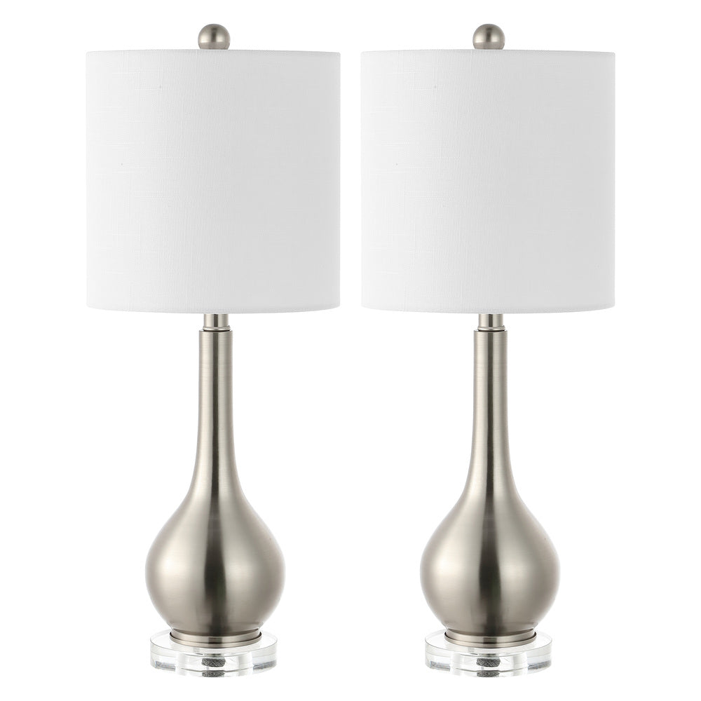 Shelby 25" Metal/Crystal Teardrop LED Table Lamp