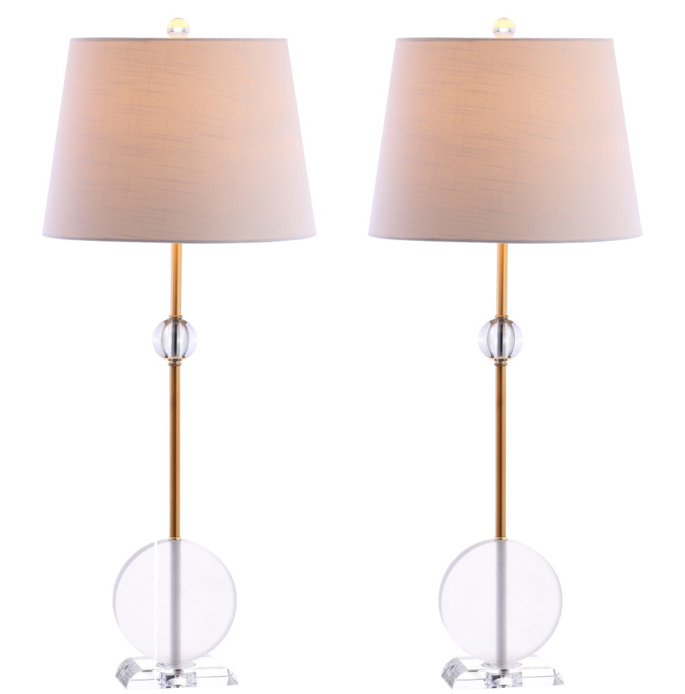Ricardo 34" Crystal/Metal LED Table Lamp, Set of 2