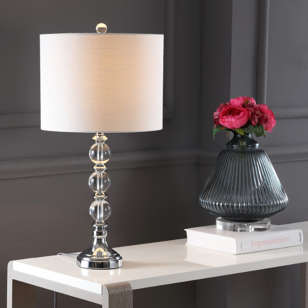 Janelle 26" Crystal/Metal LED Table Lamp, Set of 2