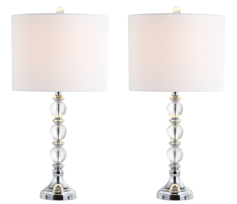 Janelle 26" Crystal/Metal LED Table Lamp, Set of 2