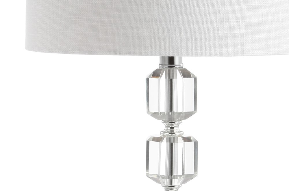 Cockatoo 27.5" Modern Stacked Crystal/Metal LED Table Lamp Set 2