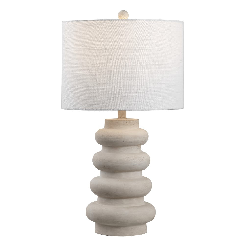 Maple 26" Modern Minimalist Resin Stacked Ovoid LED Lamp