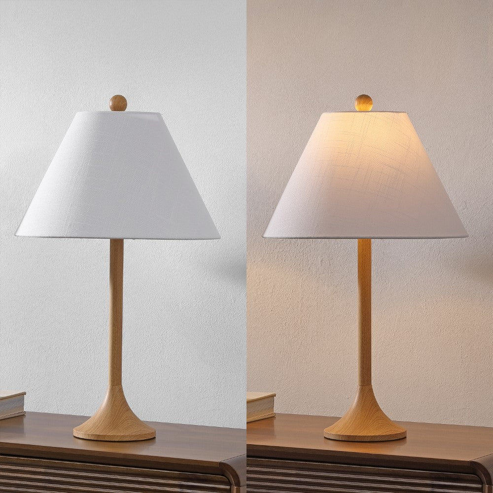 Ocean 25" Modern Coastal Iron Column LED Table Lamp, Set of 2