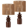 Dark Brown Wood Finish (Set of 2)