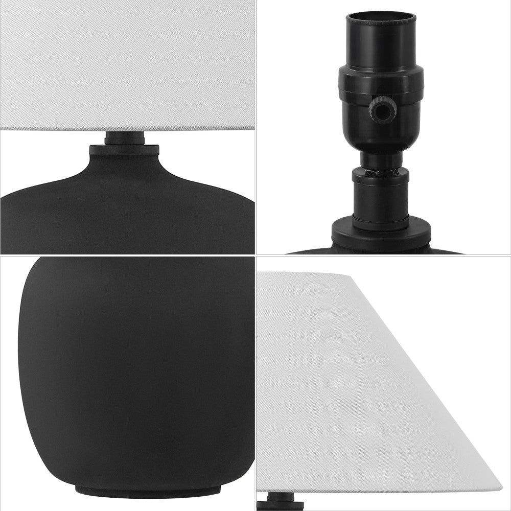 Meadow 18.25" Minimalist Scandinavian Resin/Iron LED Table Lamp Set 2