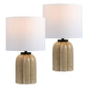 Antique Light Brown Wood Finish (Set of 2)