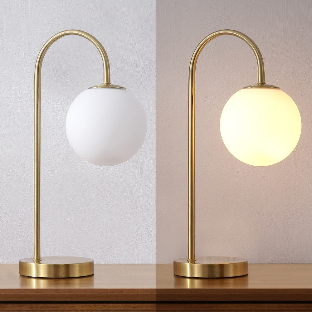 Miller 18.25" Iron/Glass Minimalist Mid-Century Globe LED Table Lamp