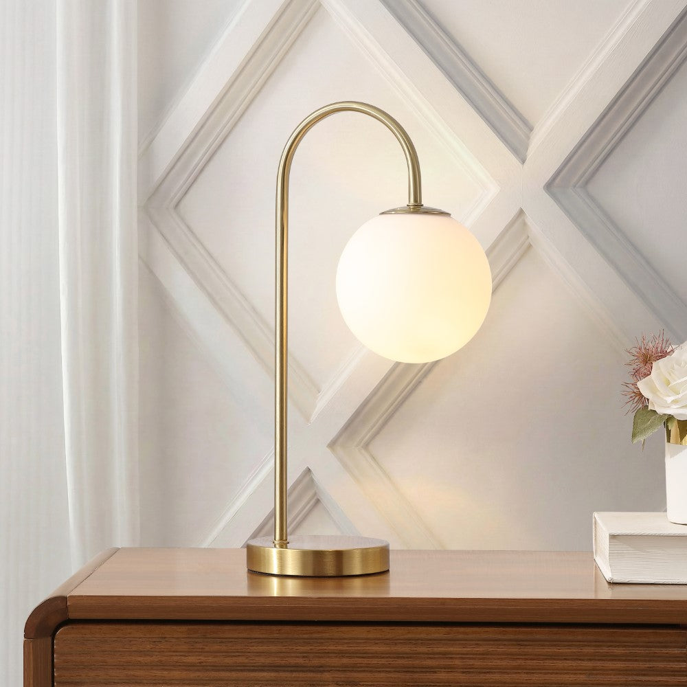 Miller 18.25" Iron/Glass Minimalist Mid-Century Globe LED Table Lamp