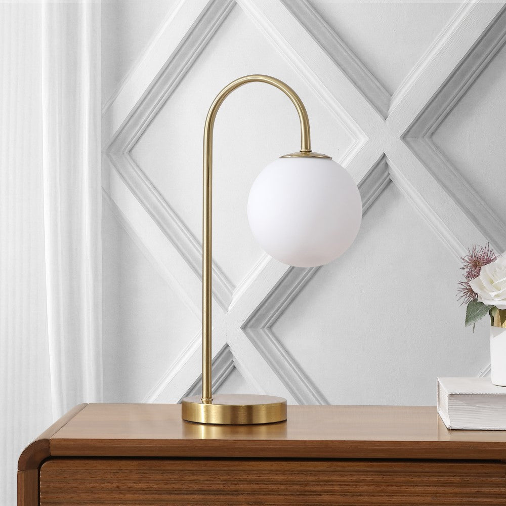 Miller 18.25" Iron/Glass Minimalist Mid-Century Globe LED Table Lamp