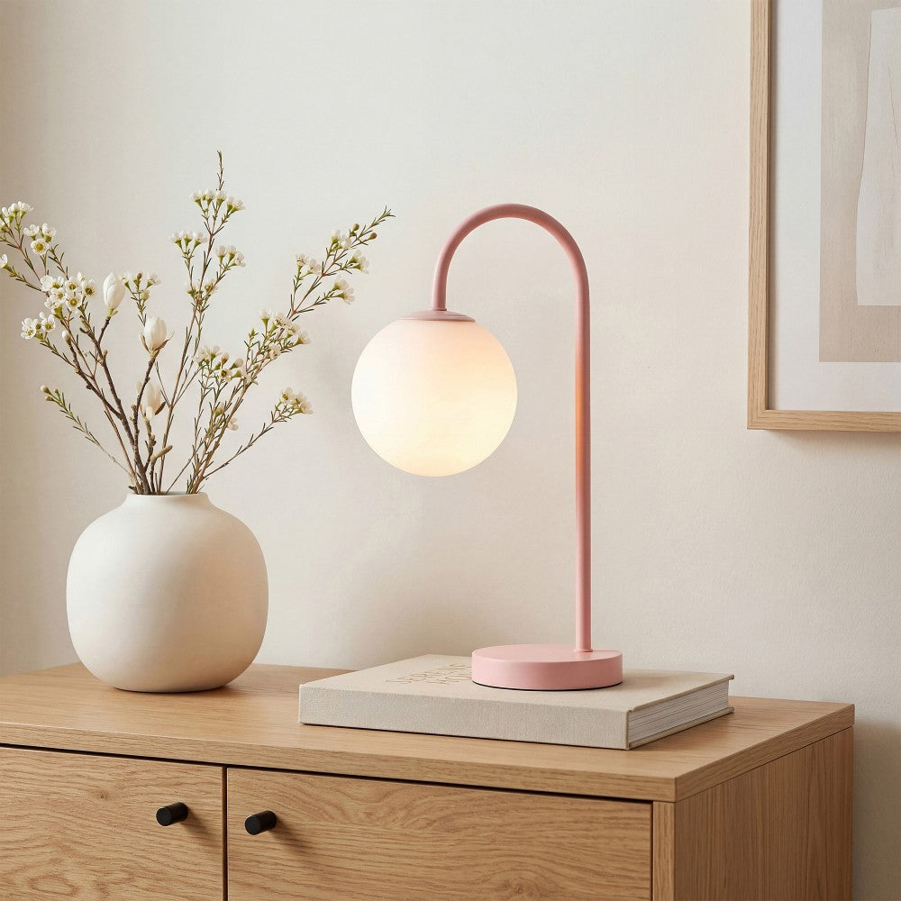 Miller 18.25" Iron/Glass Minimalist Mid-Century Globe LED Table Lamp