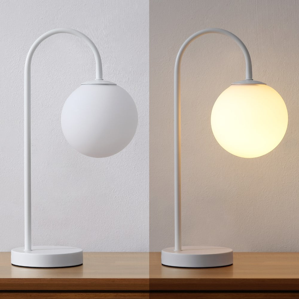 Miller 18.25" Iron/Glass Minimalist Mid-Century Globe LED Table Lamp