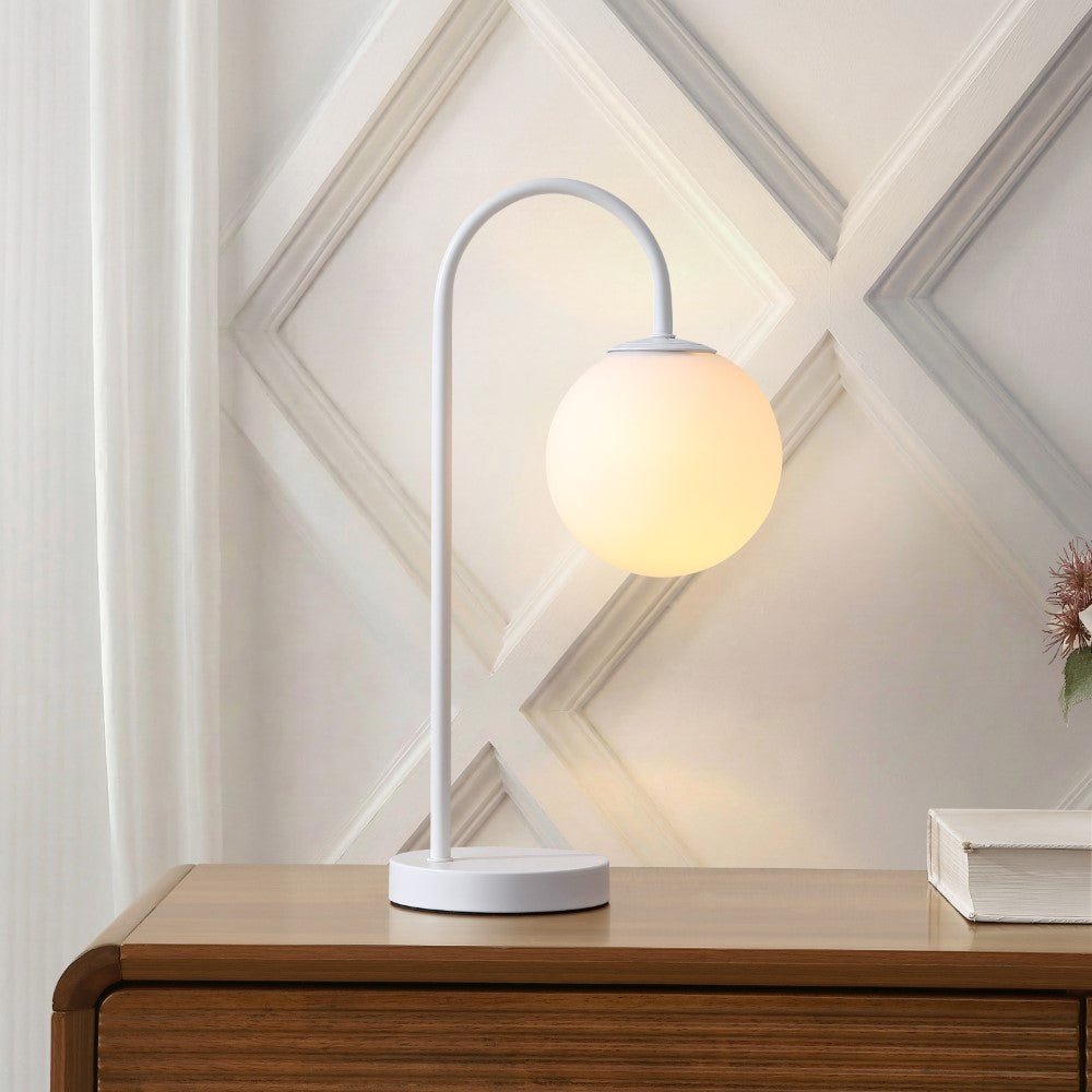 Miller 18.25" Iron/Glass Minimalist Mid-Century Globe LED Table Lamp