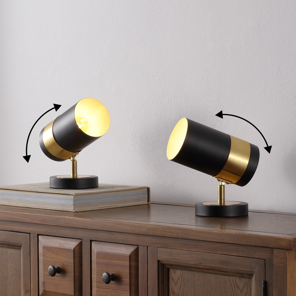 Trade 9.25" Modern Industrial Iron Adjustable Indoor LED Floor Spotlight