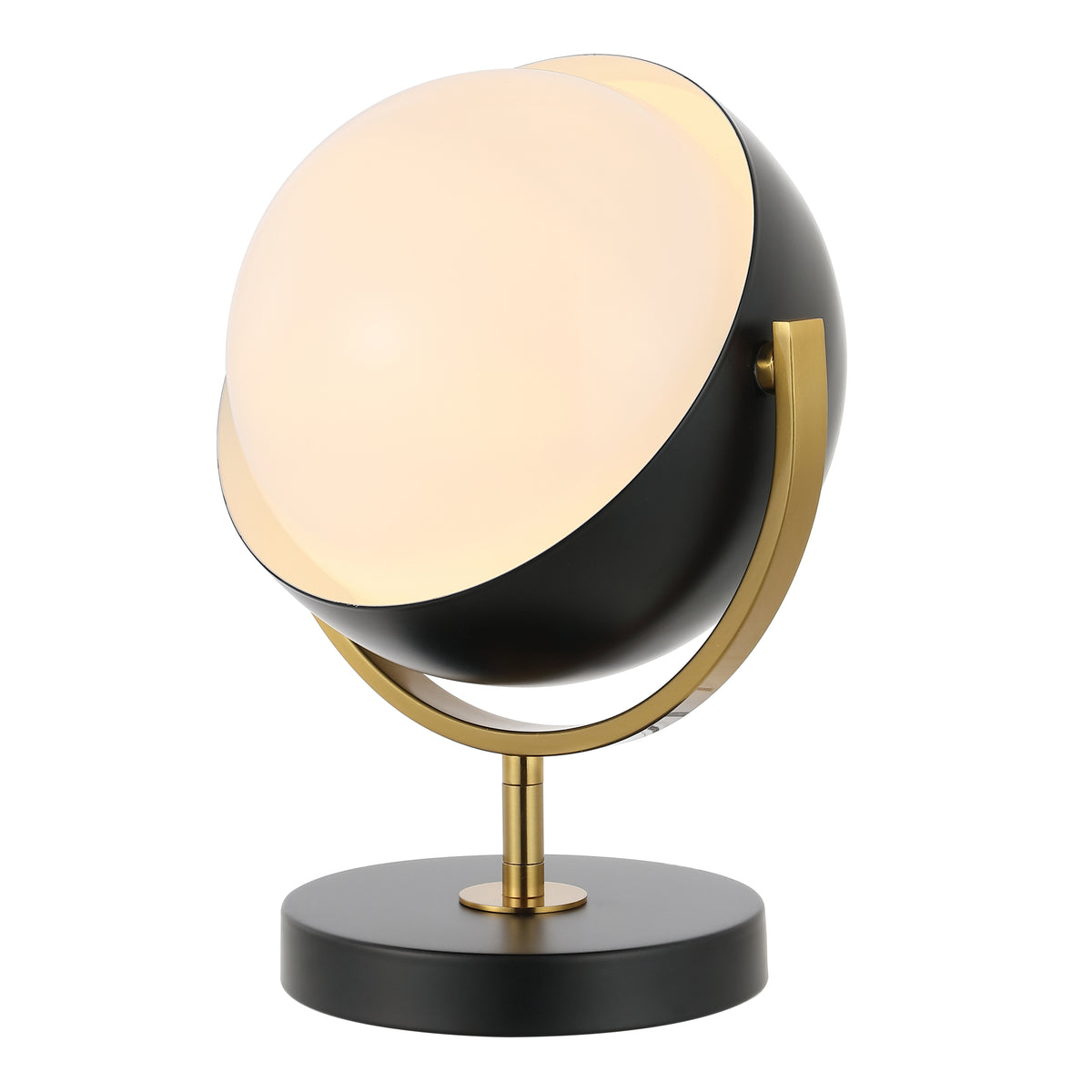 Brian 12" Vintage Classic Metal/Acrylic Adjustable Orb LED Floor Spotlight