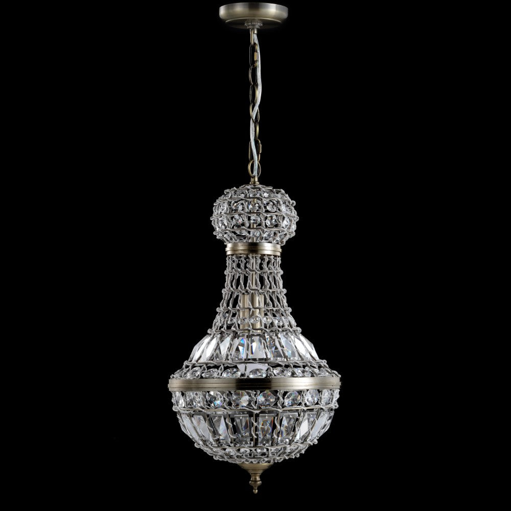 Breanna Crystal/Metal Empire LED Pendant