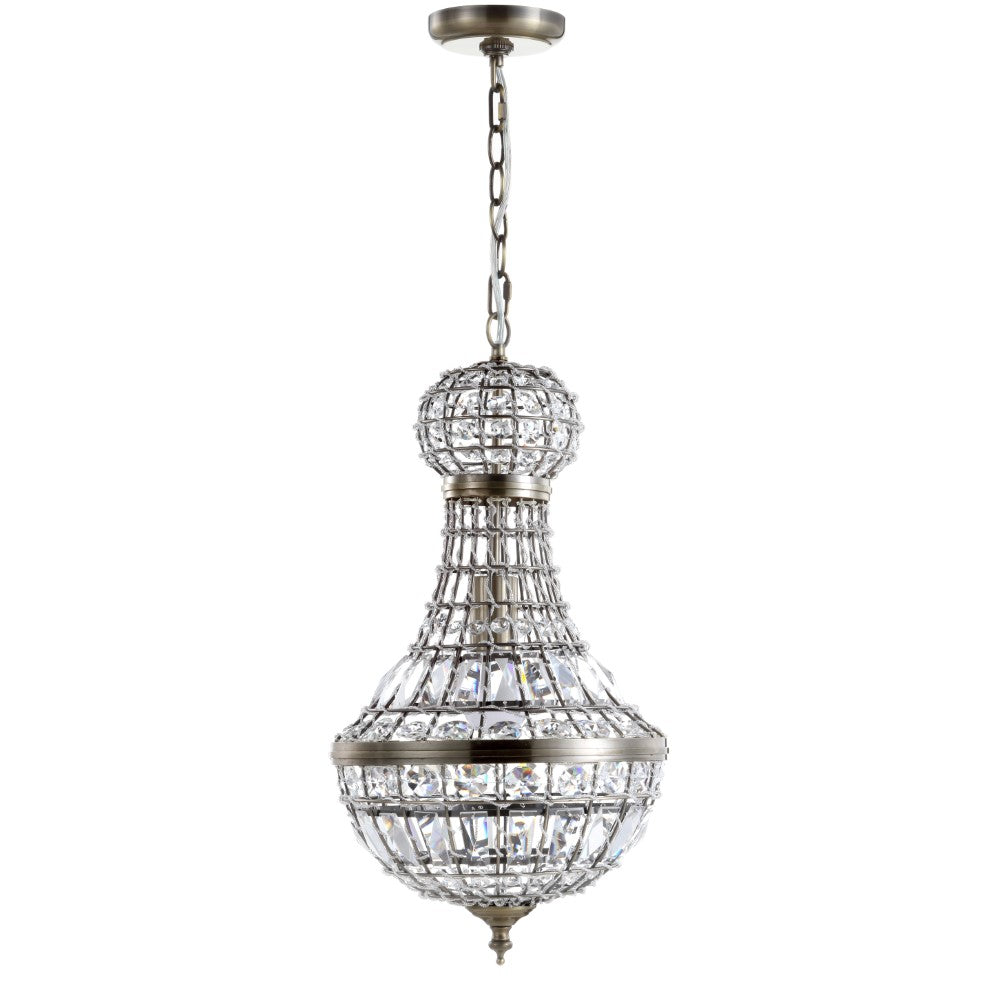Breanna Crystal/Metal Empire LED Pendant