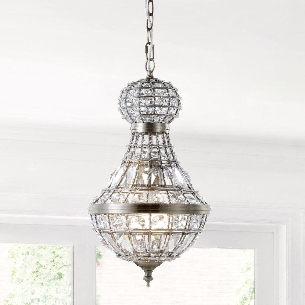 Breanna Crystal/Metal Empire LED Pendant