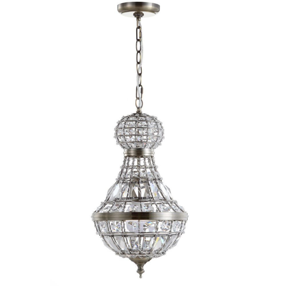 Breanna Crystal/Metal Empire LED Pendant