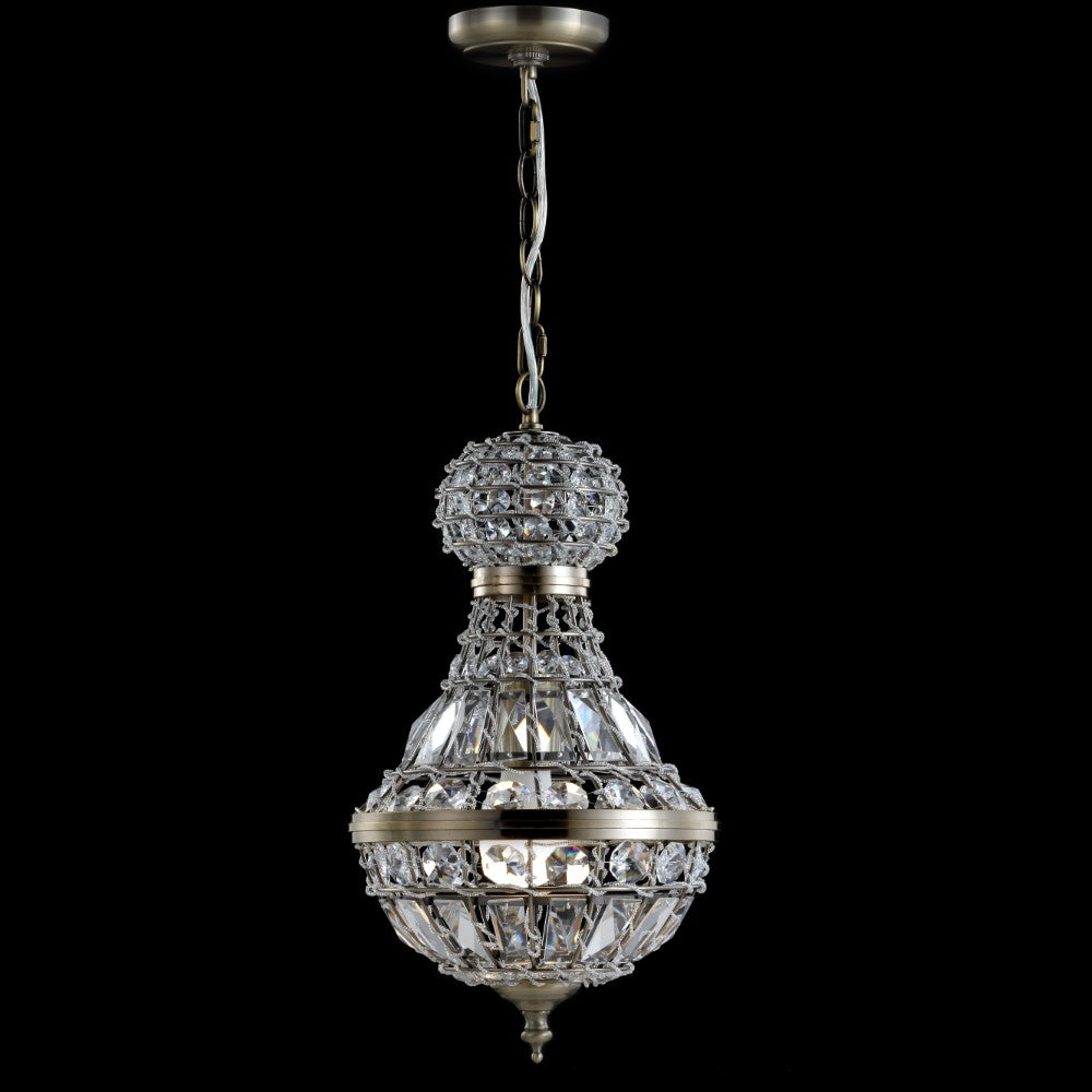 Breanna Crystal/Metal Empire LED Pendant