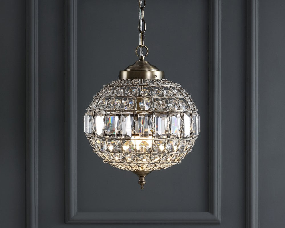 Melania Crystal/Metal LED Pendant