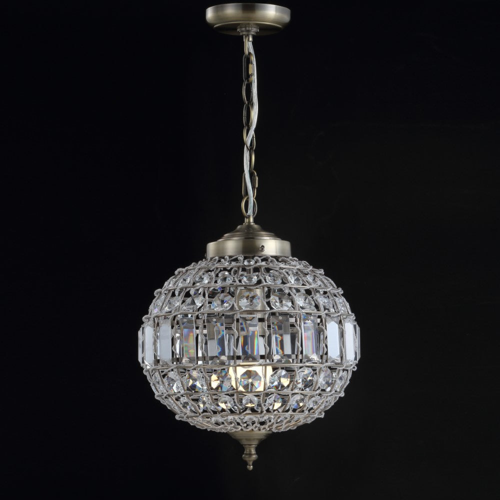 Melania Crystal/Metal LED Pendant