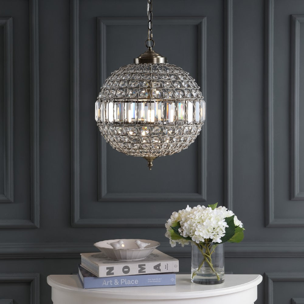Melania Crystal/Metal LED Pendant