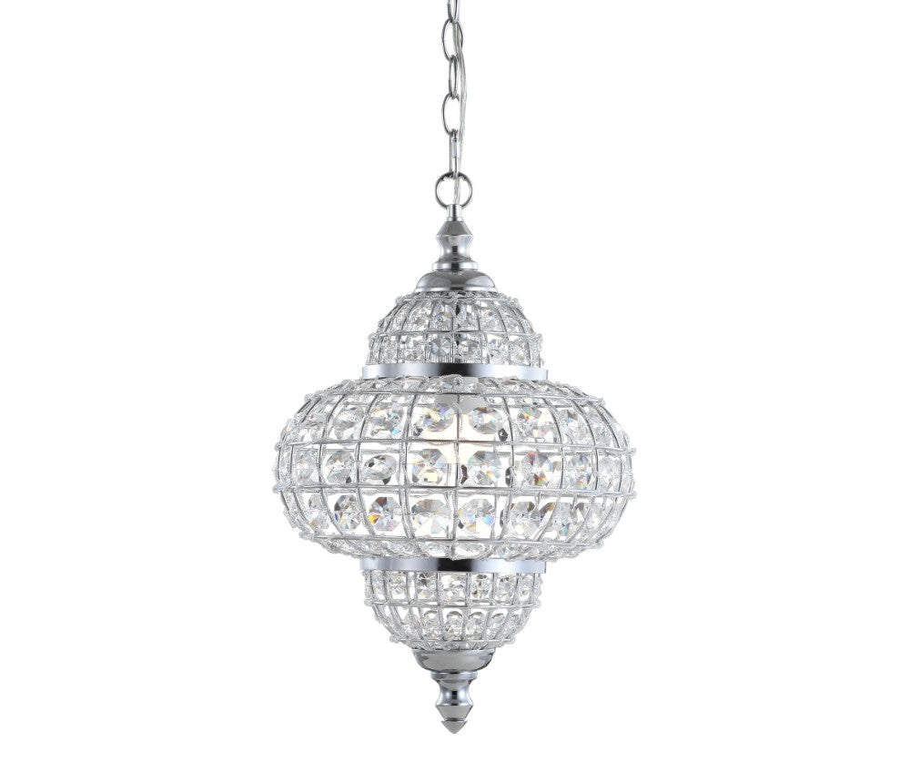 Estrella 12" Crystal/Metal LED Pendant