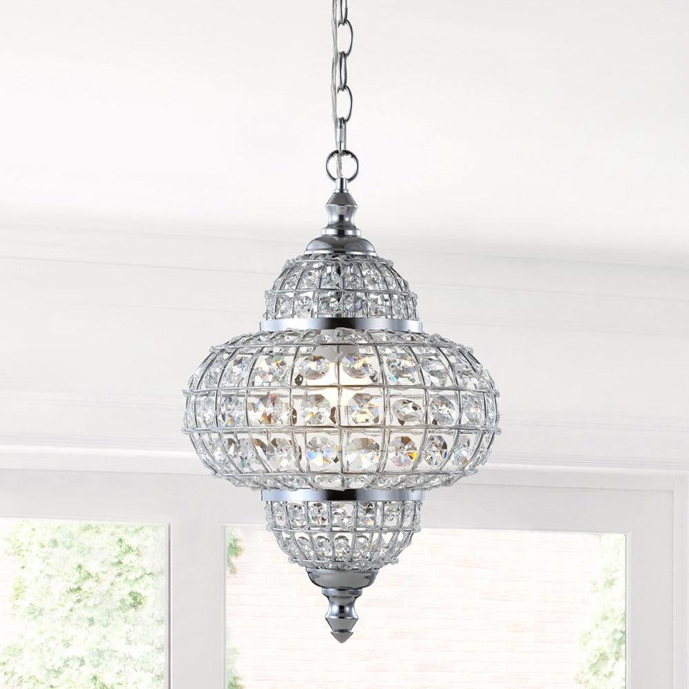 Estrella 12" Crystal/Metal LED Pendant