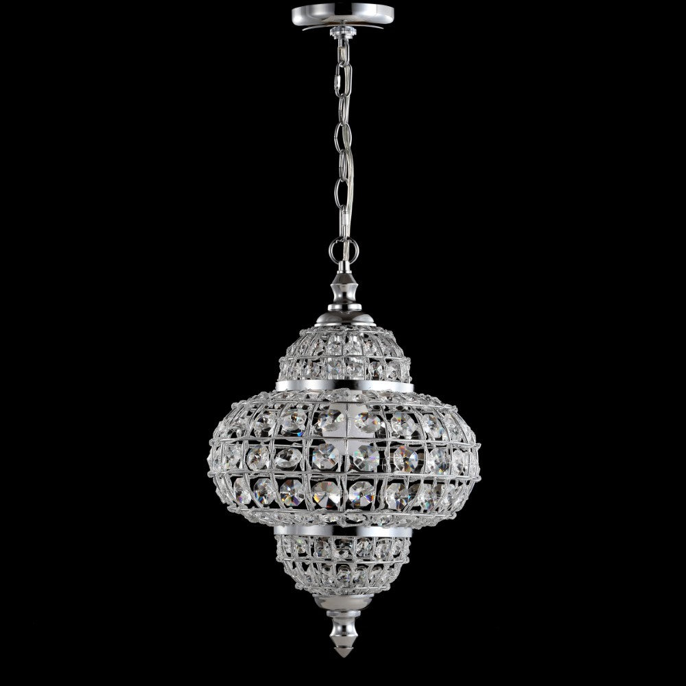 Estrella 12" Crystal/Metal LED Pendant