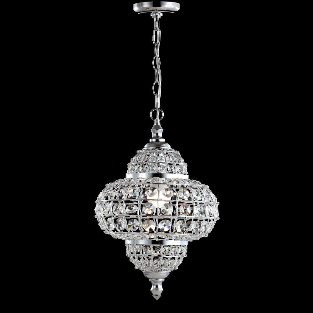 Estrella 12" Crystal/Metal LED Pendant