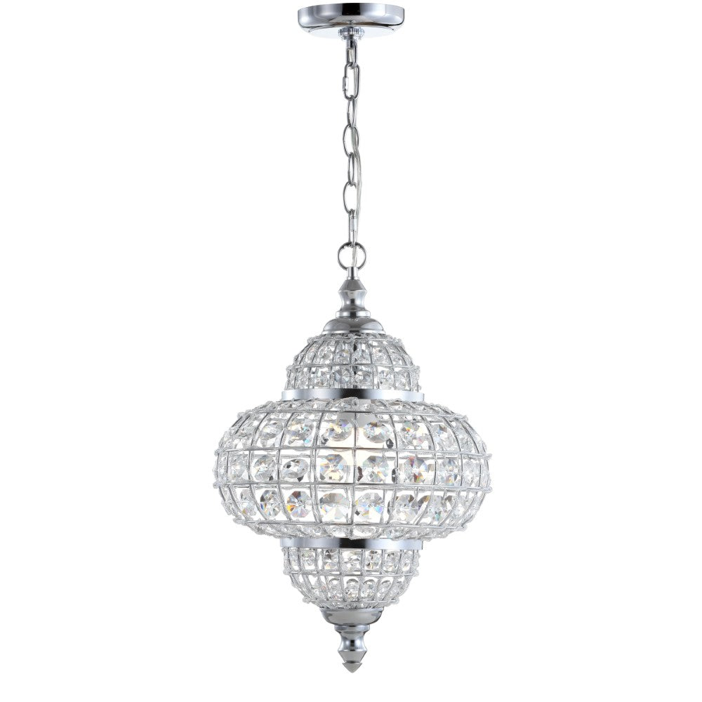 Estrella 12" Crystal/Metal LED Pendant