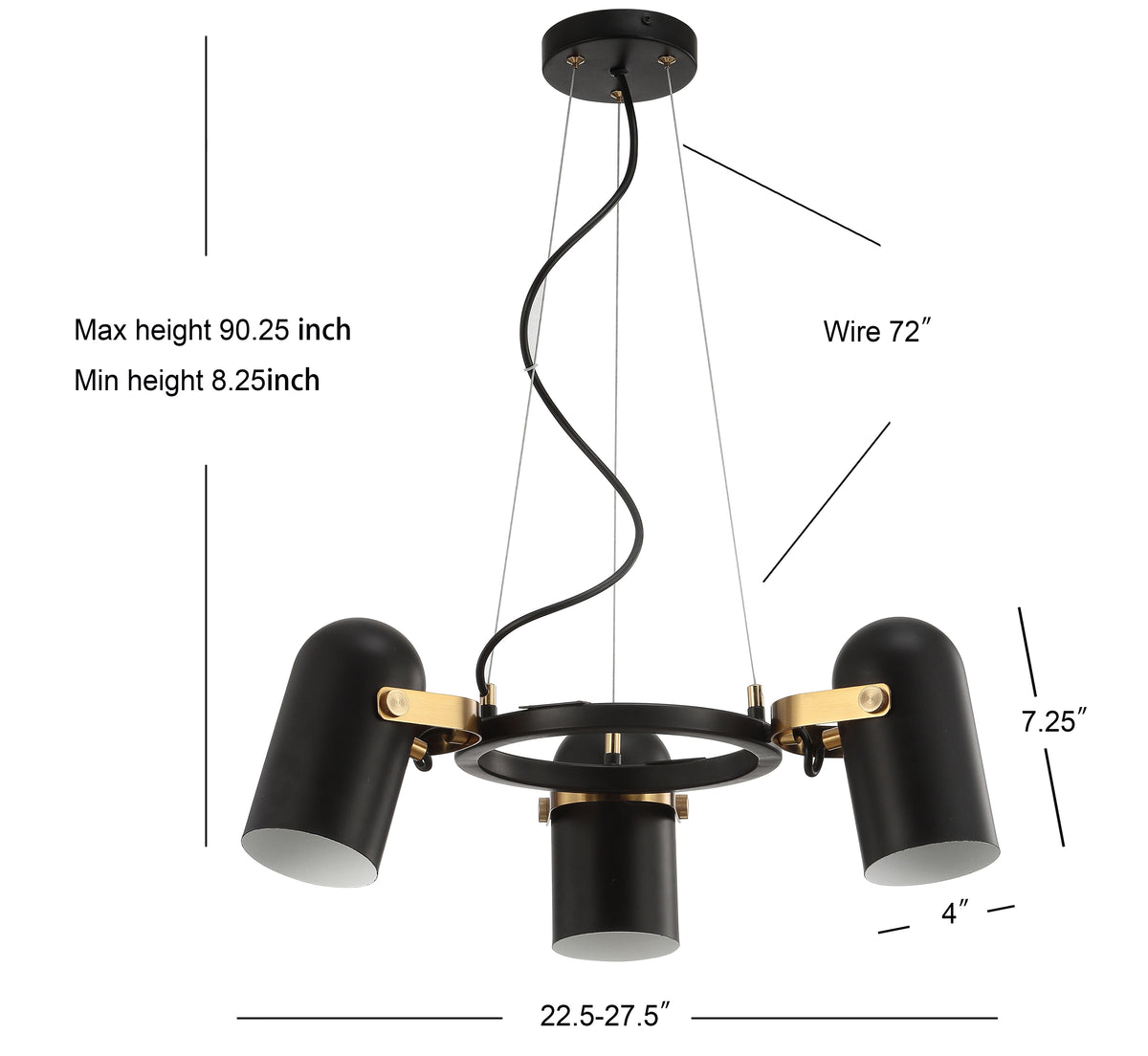 Amazona Adjustable Metal LED Chandelier