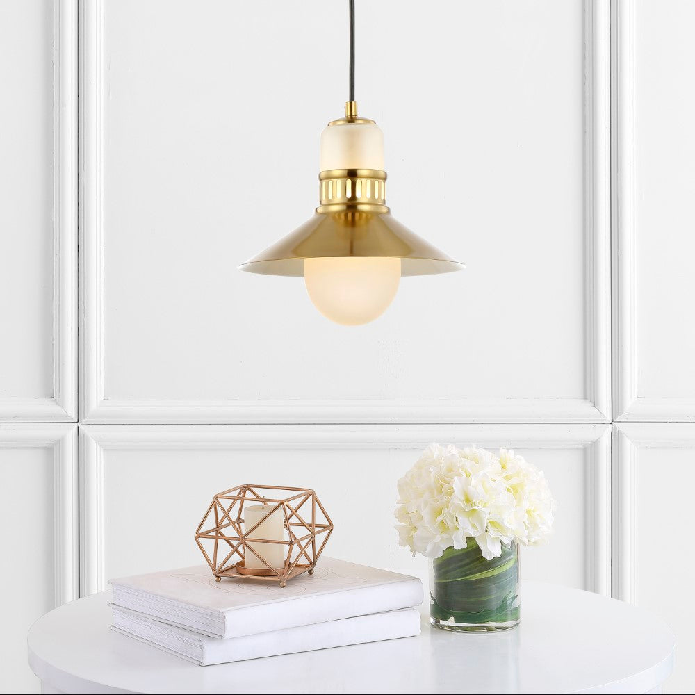 Sandburg Adjustable Iron/Glass Retro Hurricane LED Pendant
