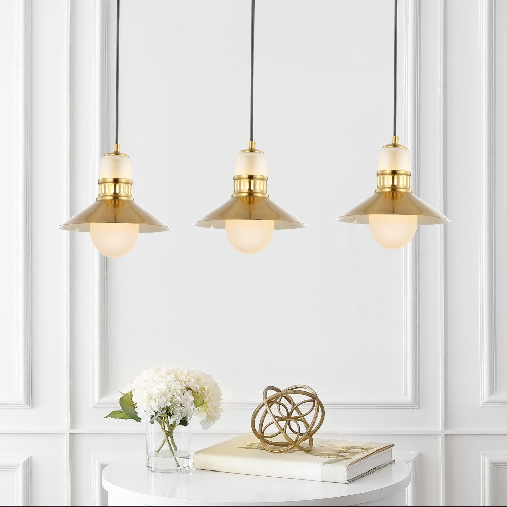 Sandburg Adjustable Iron/Glass Retro Hurricane LED Pendant
