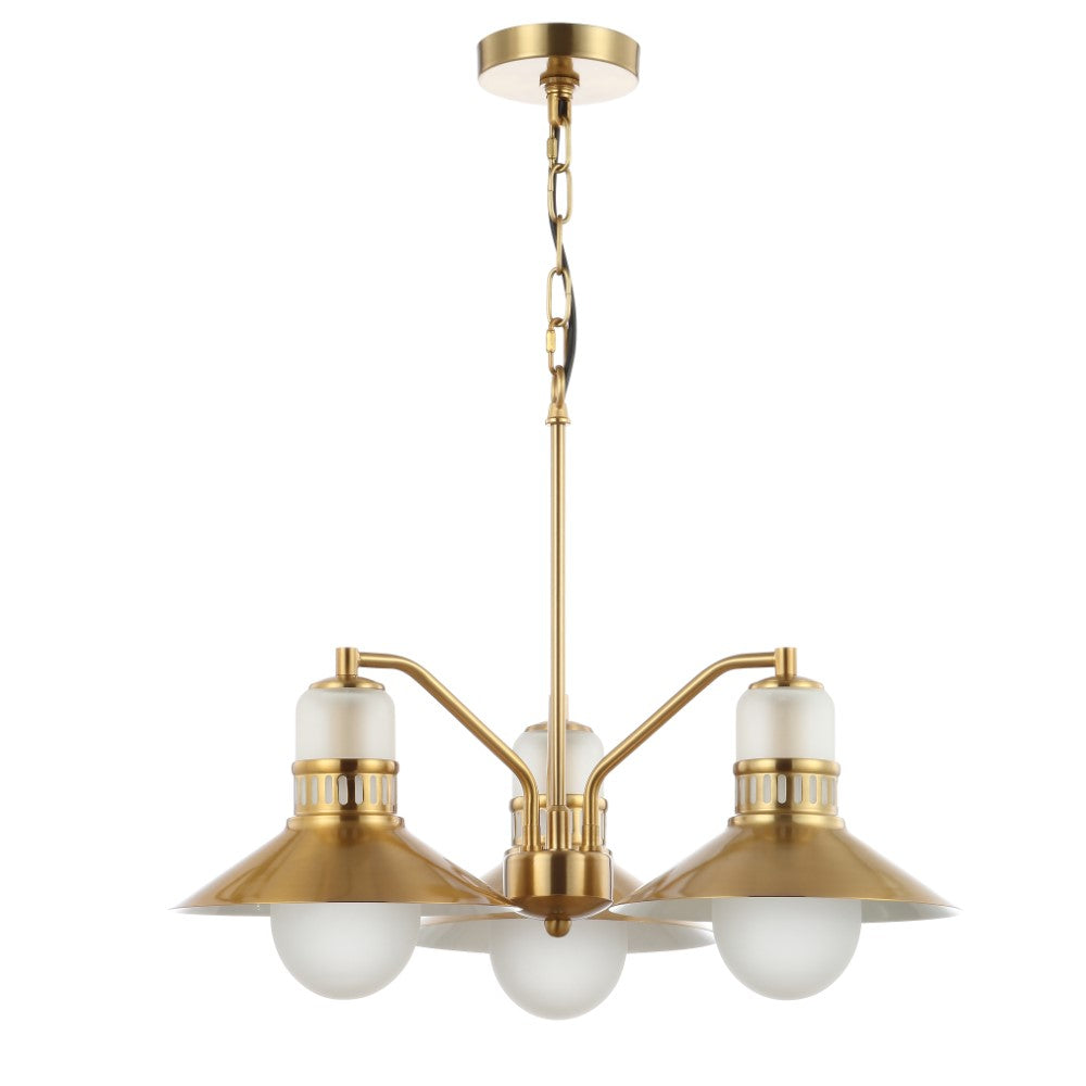 Sandburg Adjustable Iron/Glass Retro Hurricane LED Pendant