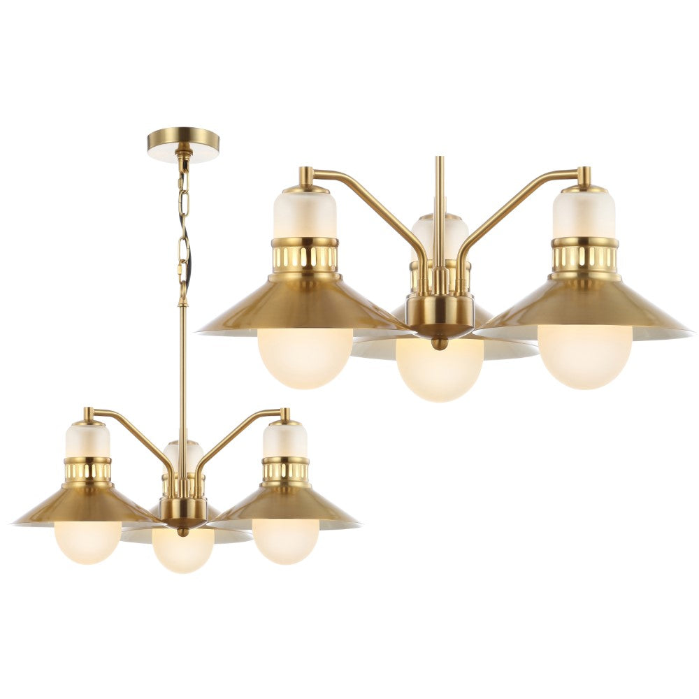 Sandburg Adjustable Iron/Glass Retro Hurricane LED Pendant